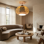 Muto Handmade Rattan Ceiling Light lifestyle image - Higgsfield lux20v1 - a14