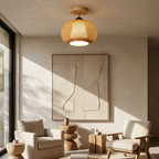 Muto Handmade Rattan Ceiling Light lifestyle image - Higgsfield lux20v1 - a16