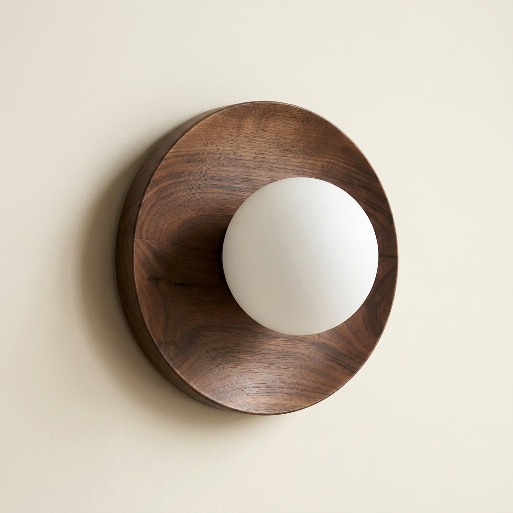 Nordic Minimalist Natural Wood LED Wall Light lifestyle image - Higgsfield lux20v1 - a1