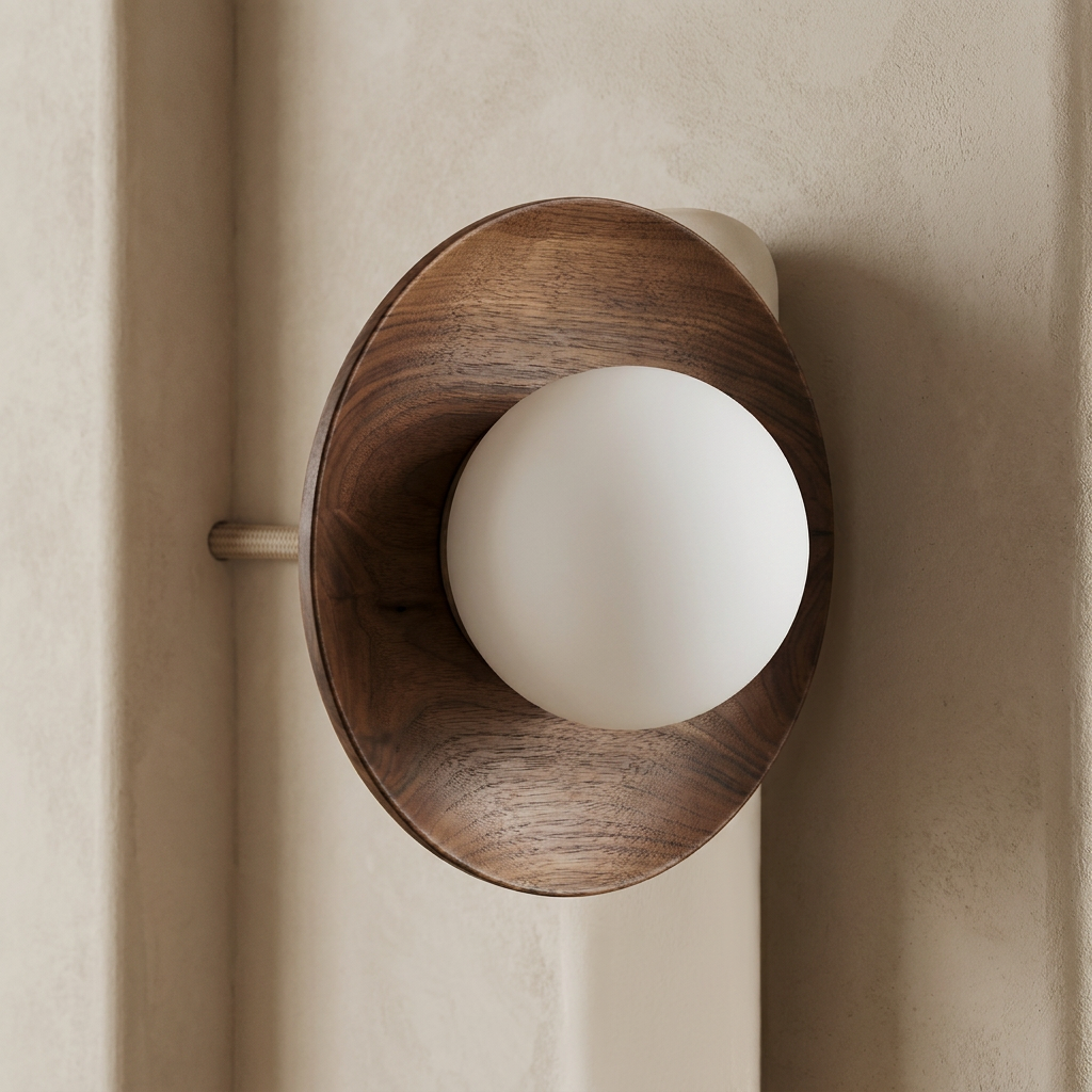 Nordic Minimalist Natural Wood LED Wall Light lifestyle image - Higgsfield lux20v1 - a4