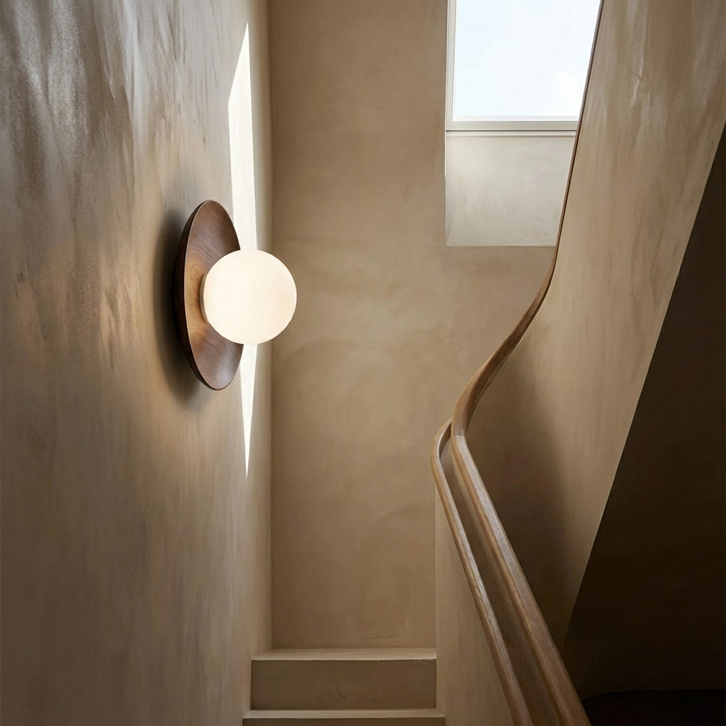 Nordic Minimalist Natural Wood LED Wall Light lifestyle image - Higgsfield lux20v1 - a11