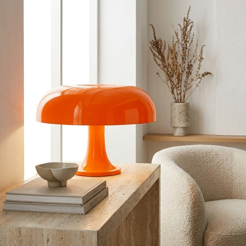 Oyster Mushroom Burst Table Lamp lifestyle image - Higgsfield lux20v1 - a19