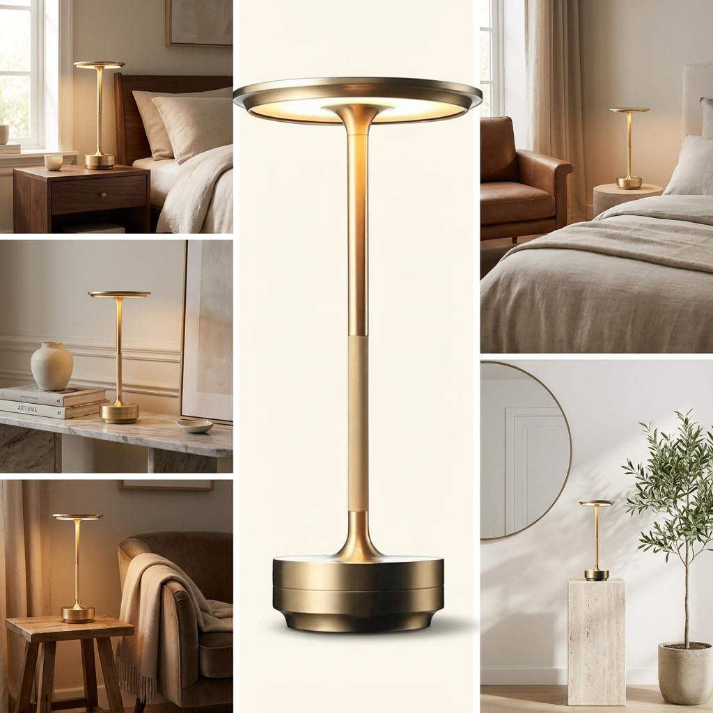 Savoy Elegance Wireless Table Lamp lifestyle image - Higgsfield lux20v1 - hero