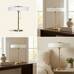 Radiant Tower of Light Minimalist Metal Table Lamp lifestyle image - Higgsfield lux20v1 - hero