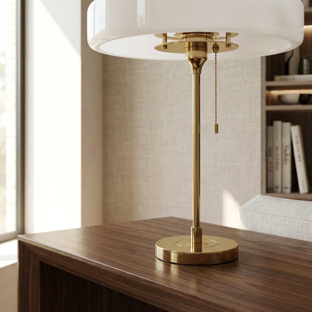 Radiant Tower of Light Minimalist Metal Table Lamp lifestyle image - Higgsfield lux20v1 - a4