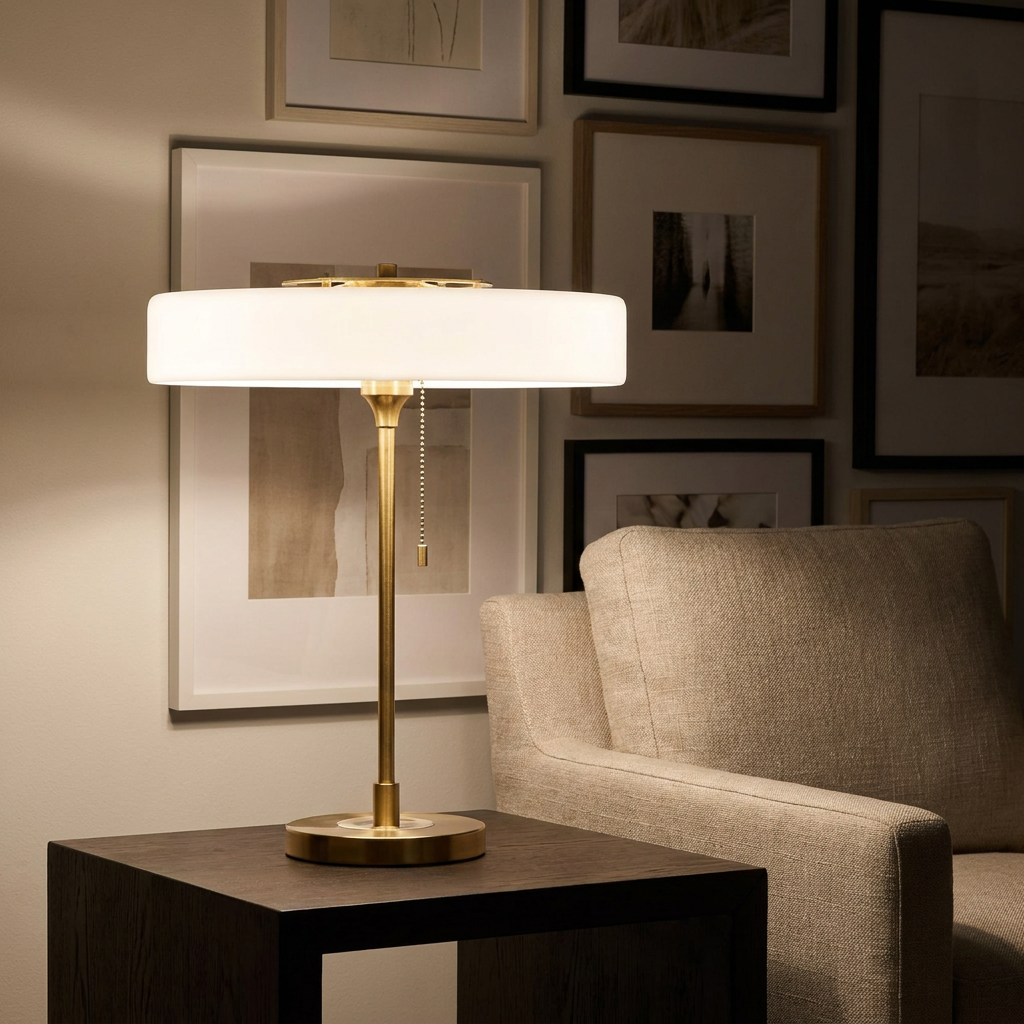 Radiant Tower of Light Minimalist Metal Table Lamp lifestyle image - Higgsfield lux20v1 - a6