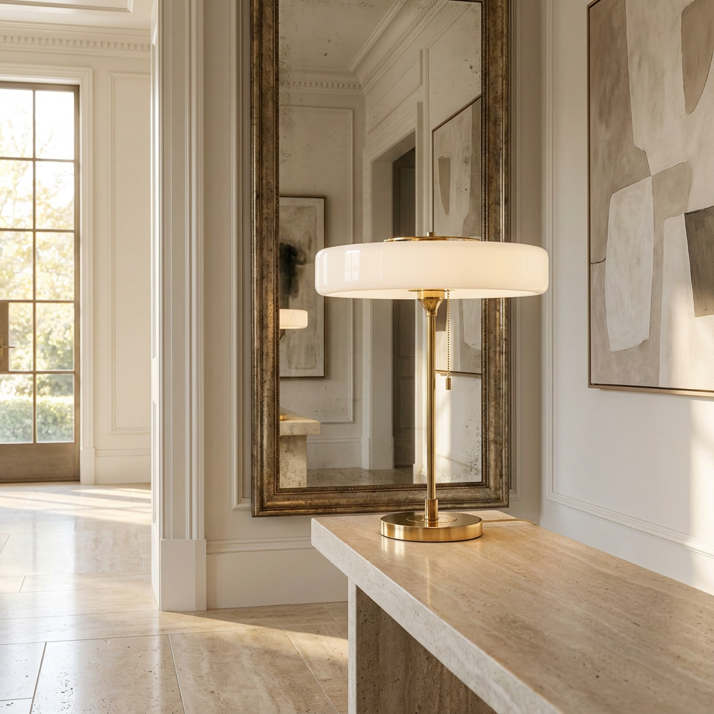 Radiant Tower of Light Minimalist Metal Table Lamp lifestyle image - Higgsfield lux20v1 - a9