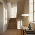 Radiant Tower of Light Minimalist Metal Table Lamp lifestyle image - Higgsfield lux20v1 - a11