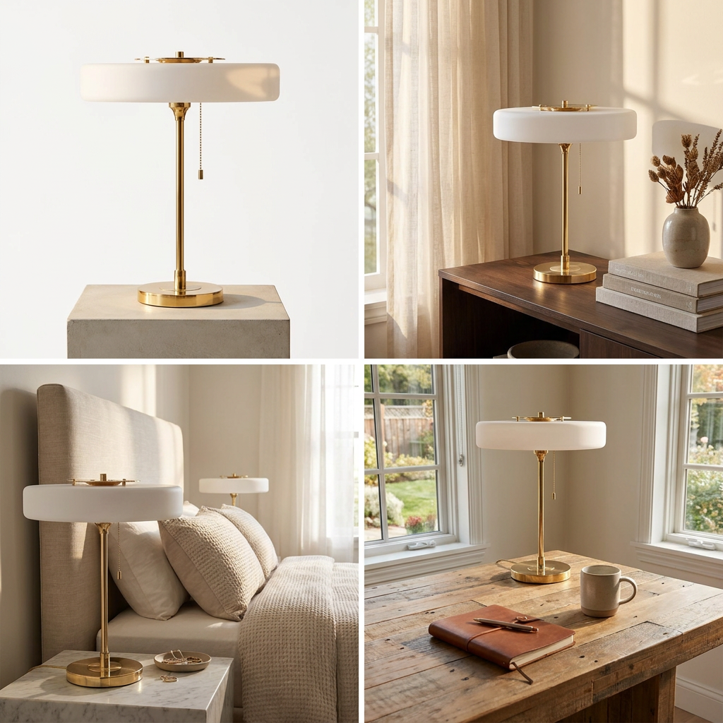 Radiant Tower of Light Minimalist Metal Table Lamp lifestyle image - Higgsfield lux20v1 - a18
