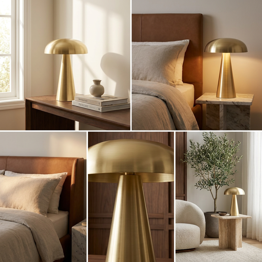 The Enchanted Amanita Wireless Table Lamp lifestyle image - Higgsfield lux20v1 - a4