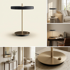 Golden Ray Elegance Wireless Table Lamp lifestyle image - Higgsfield lux20v1 - hero