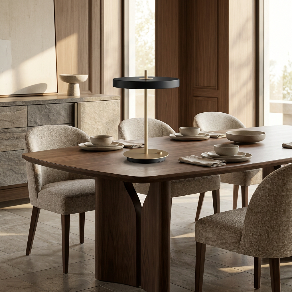 Golden Ray Elegance Wireless Table Lamp lifestyle image - Higgsfield lux20v1 - a7