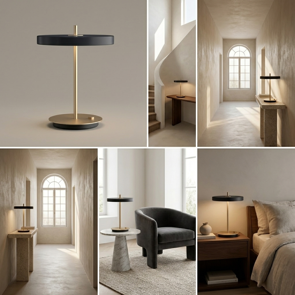 Golden Ray Elegance Wireless Table Lamp lifestyle image - Higgsfield lux20v1 - a11