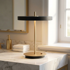 Golden Ray Elegance Wireless Table Lamp lifestyle image - Higgsfield lux20v1 - a12