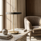 Golden Ray Elegance Wireless Table Lamp lifestyle image - Higgsfield lux20v1 - a14