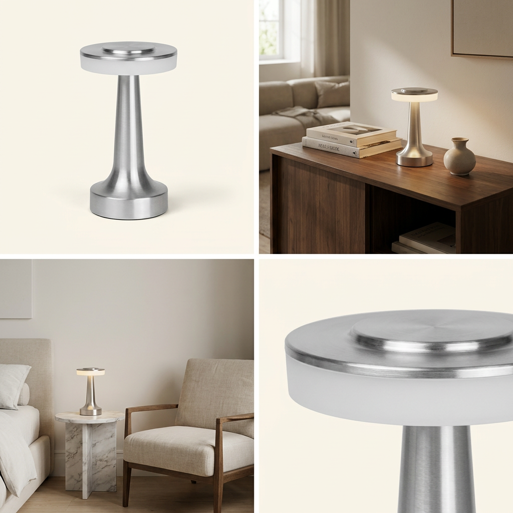 The Modern Radiance Wireless Table Lamp lifestyle image - Higgsfield lux20v1 - hero