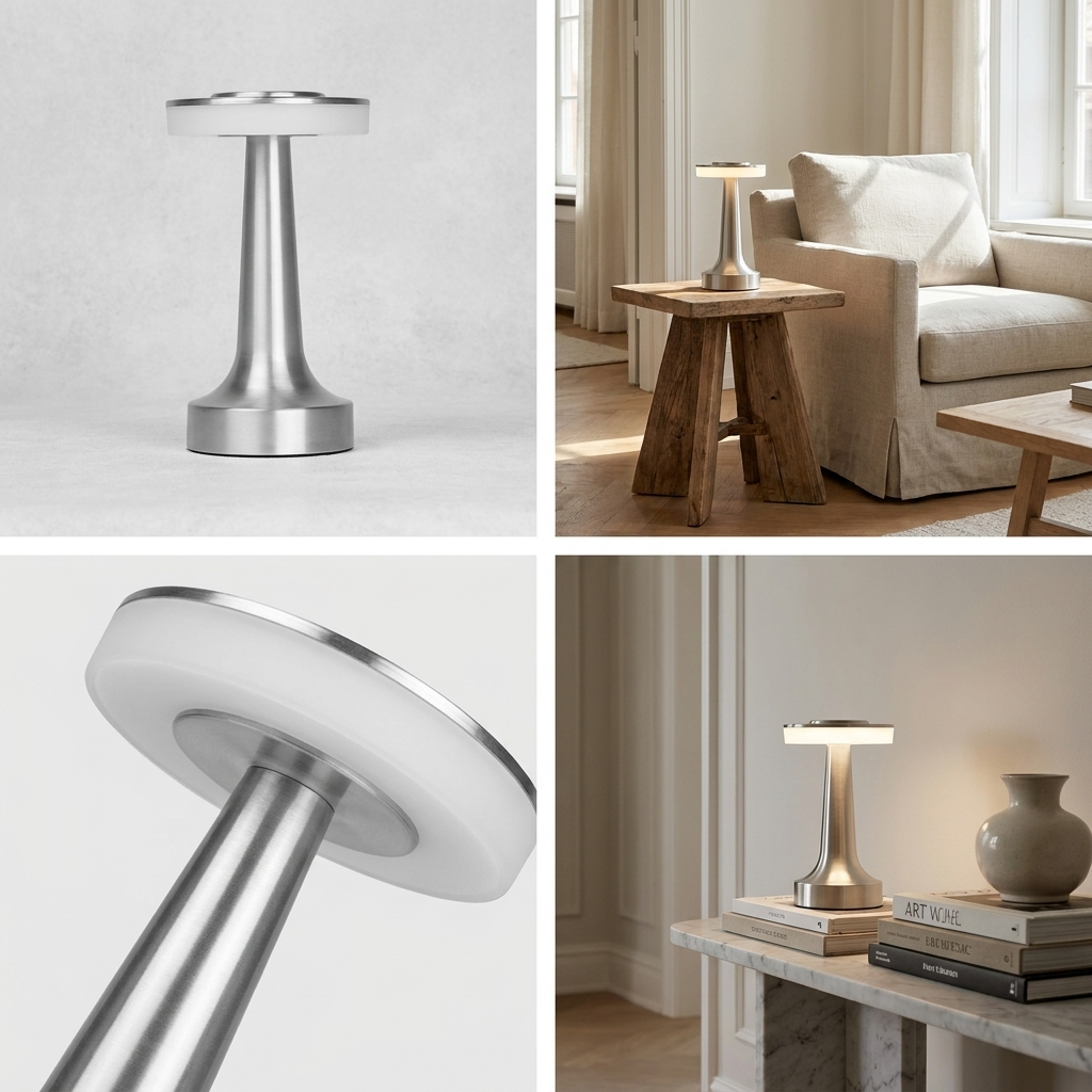 The Modern Radiance Wireless Table Lamp lifestyle image - Higgsfield lux20v1 - a3