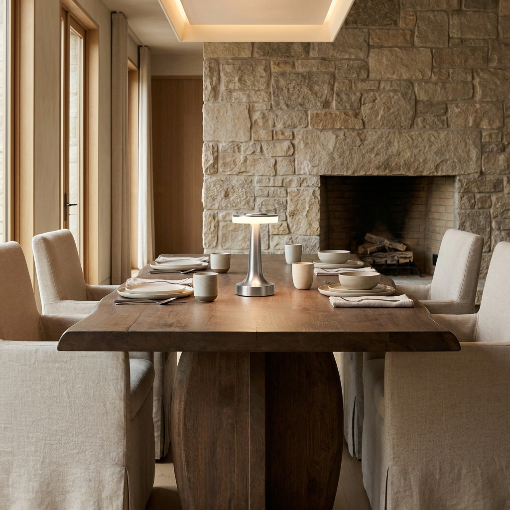 The Modern Radiance Wireless Table Lamp lifestyle image - Higgsfield lux20v1 - a7