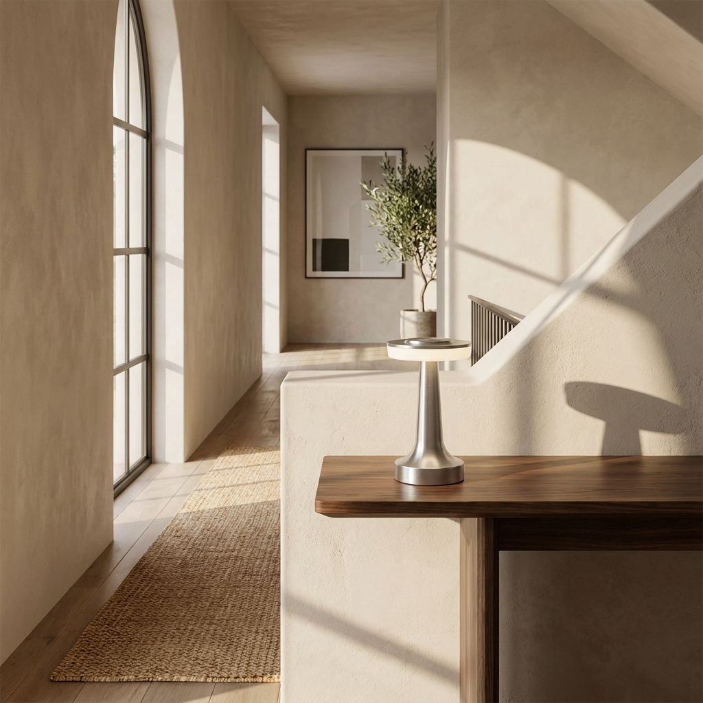 The Modern Radiance Wireless Table Lamp lifestyle image - Higgsfield lux20v1 - a11