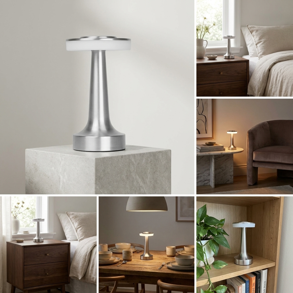 The Modern Radiance Wireless Table Lamp lifestyle image - Higgsfield lux20v1 - a18