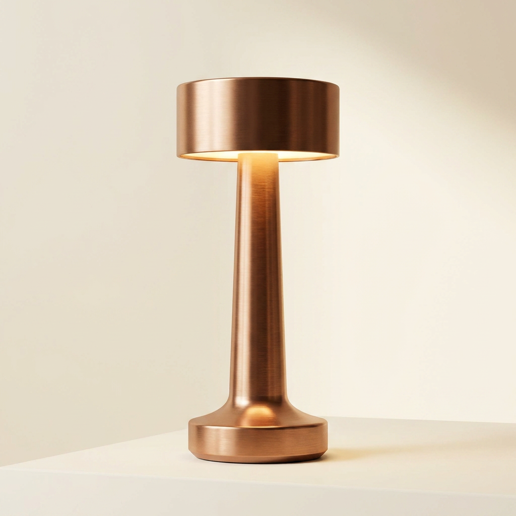 The Wireless Copper Pillar lifestyle image - Higgsfield lux20v1 - a1