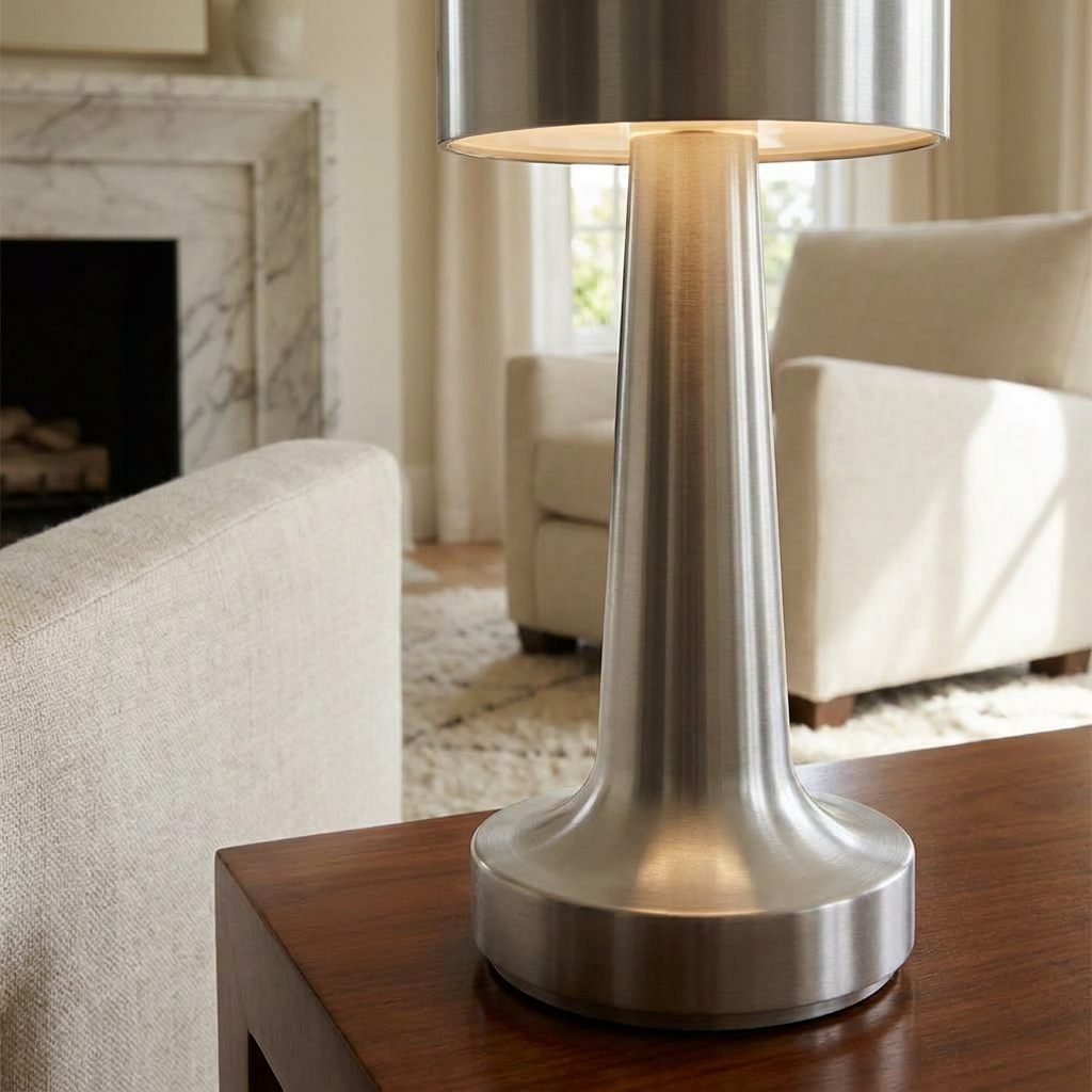 The Wireless Copper Pillar lifestyle image - Higgsfield lux20v1 - a4