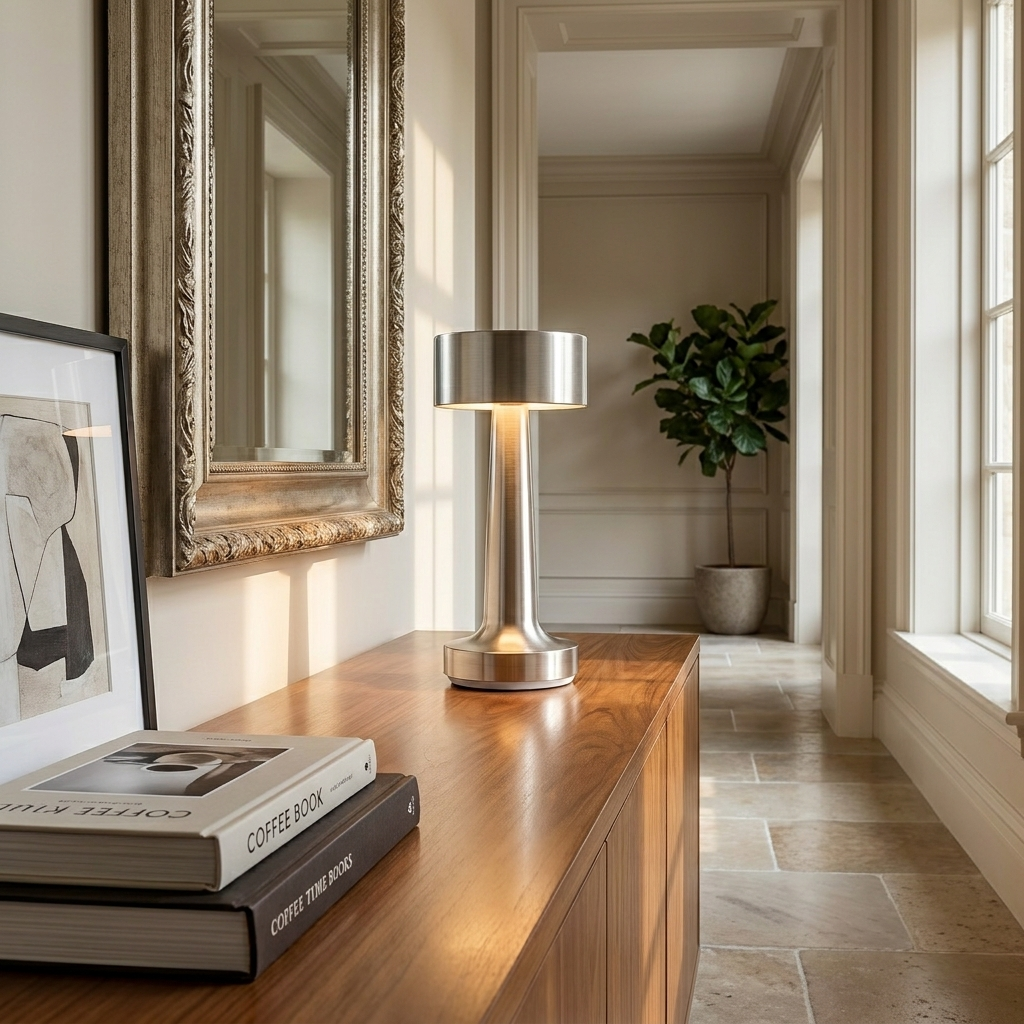 The Wireless Copper Pillar lifestyle image - Higgsfield lux20v1 - a9