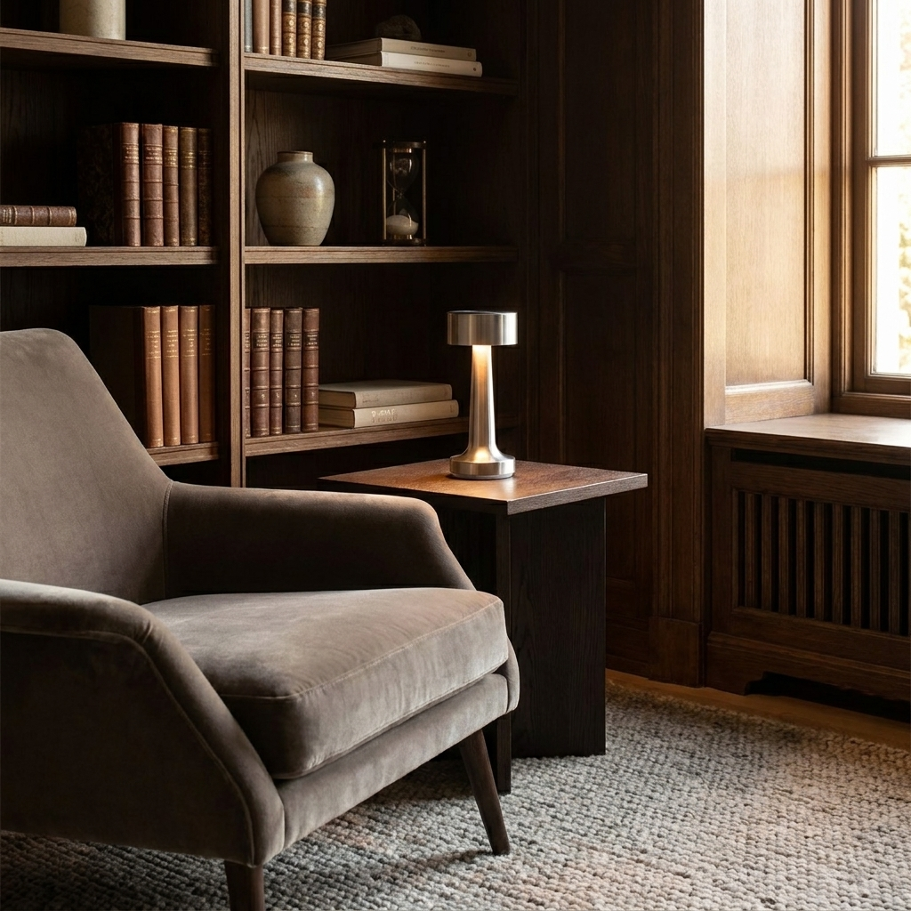 The Wireless Copper Pillar lifestyle image - Higgsfield lux20v1 - a13
