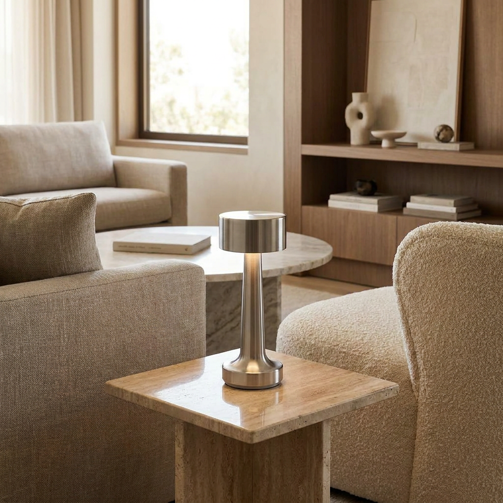 The Wireless Copper Pillar lifestyle image - Higgsfield lux20v1 - a14