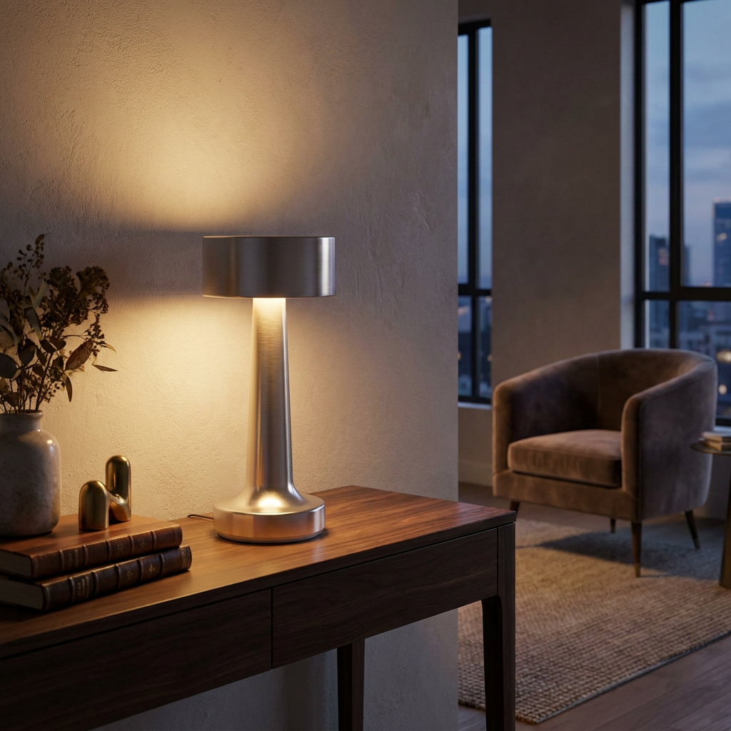 The Wireless Copper Pillar lifestyle image - Higgsfield lux20v1 - a15