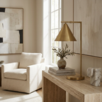 The Brilliant Clain Table Lamp lifestyle image - Higgsfield lux20v1 - a19