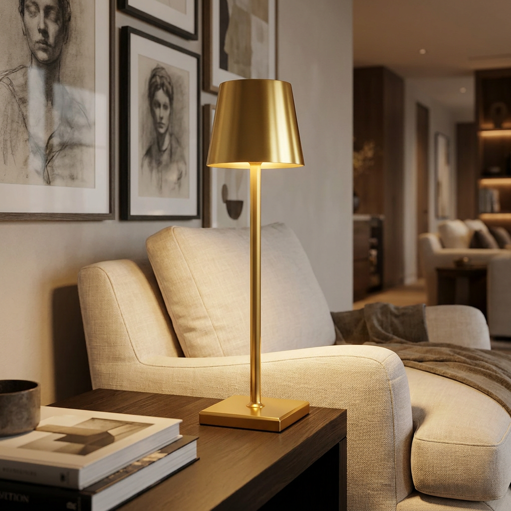 Wireless Golden Radiance  IP65 Waterproof Outdoor Wall Light lifestyle image - Higgsfield lux20v1 - a6
