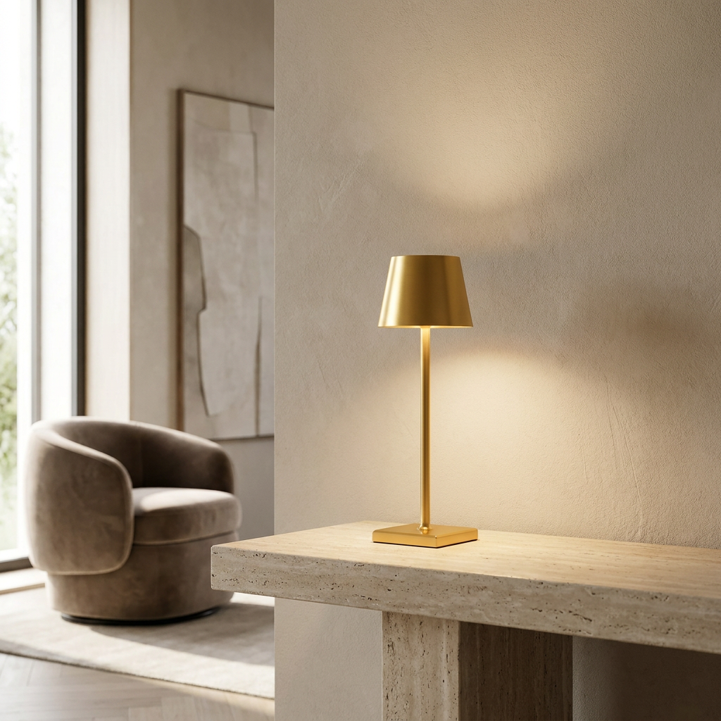 Wireless Golden Radiance  IP65 Waterproof Outdoor Wall Light lifestyle image - Higgsfield lux20v1 - a17