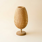 Handcrafted Sustainable Bamboo Table Lamp lifestyle image - Higgsfield lux20v1 - a1