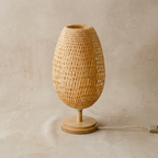 Handcrafted Sustainable Bamboo Table Lamp lifestyle image - Higgsfield lux20v1 - a2