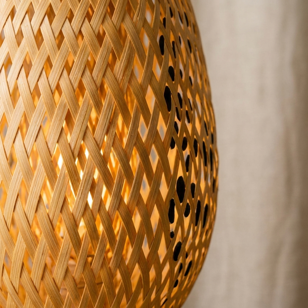 Handcrafted Sustainable Bamboo Table Lamp lifestyle image - Higgsfield lux20v1 - a3