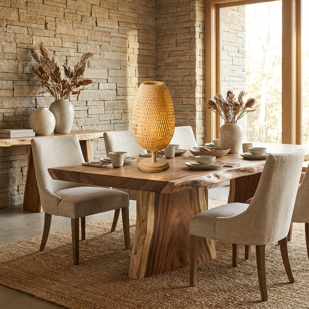 Handcrafted Sustainable Bamboo Table Lamp lifestyle image - Higgsfield lux20v1 - a7