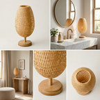 Handcrafted Sustainable Bamboo Table Lamp lifestyle image - Higgsfield lux20v1 - a12