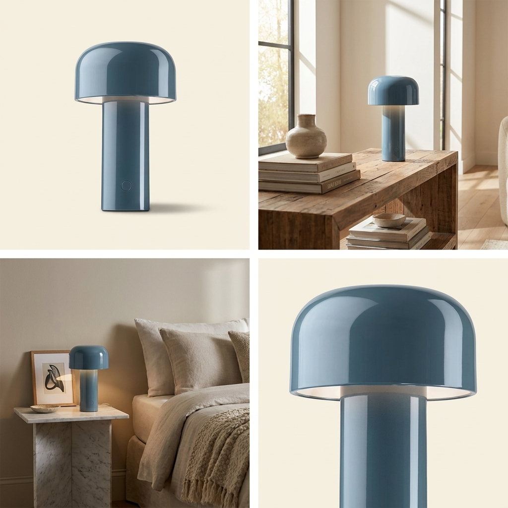 Wireless Mushroom Lantern Light lifestyle image - Higgsfield lux20v1 - hero