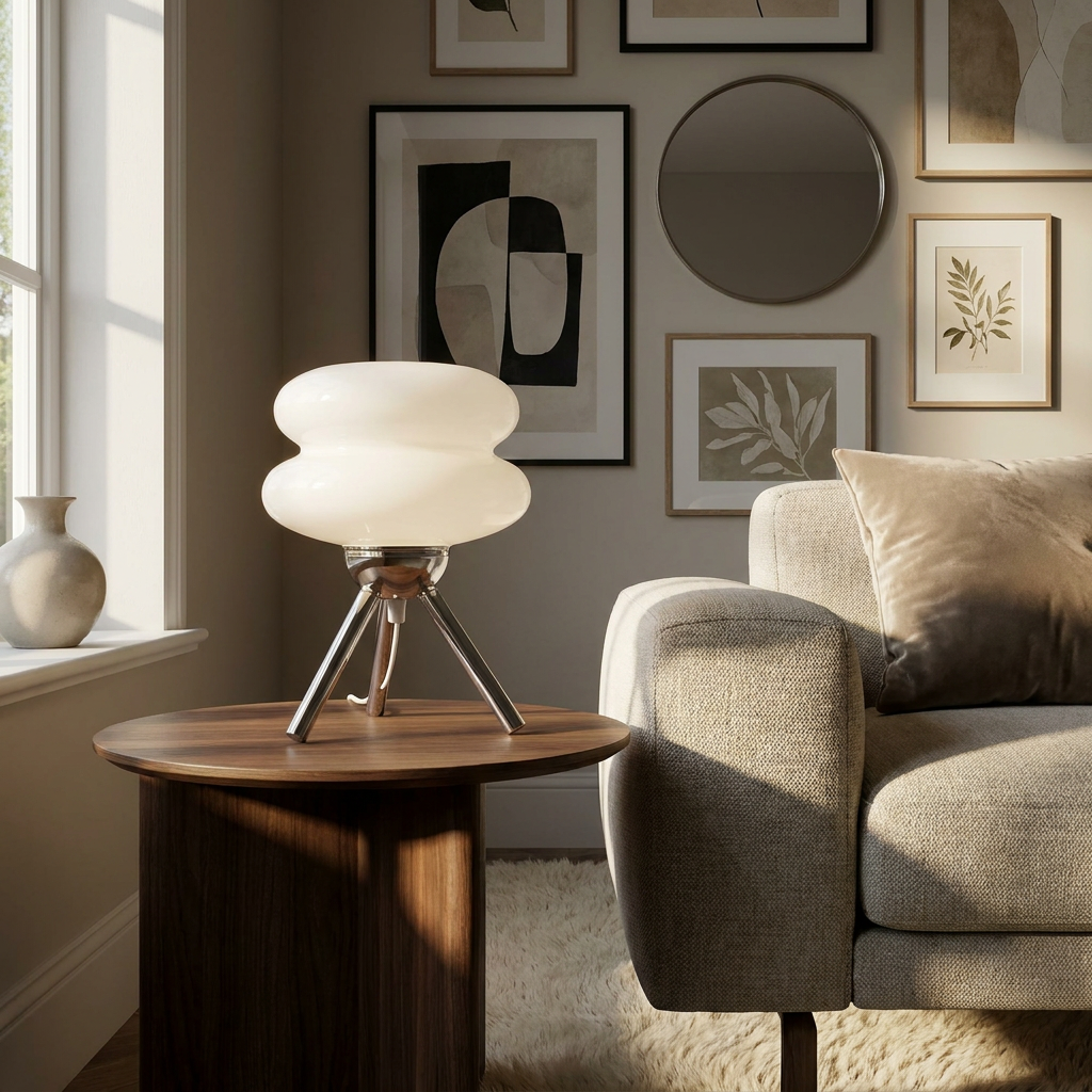 Pastel Dream Tripod Table Lamp lifestyle image - Higgsfield lux20v1 - a6