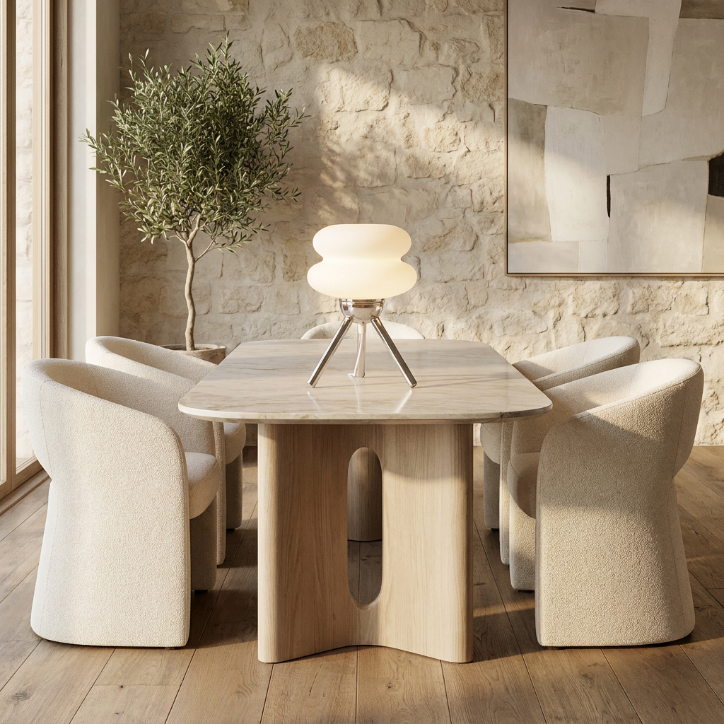 Pastel Dream Tripod Table Lamp lifestyle image - Higgsfield lux20v1 - a7