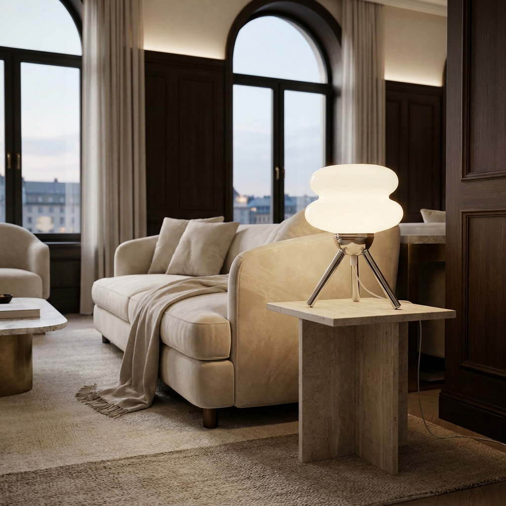 Pastel Dream Tripod Table Lamp lifestyle image - Higgsfield lux20v1 - a14