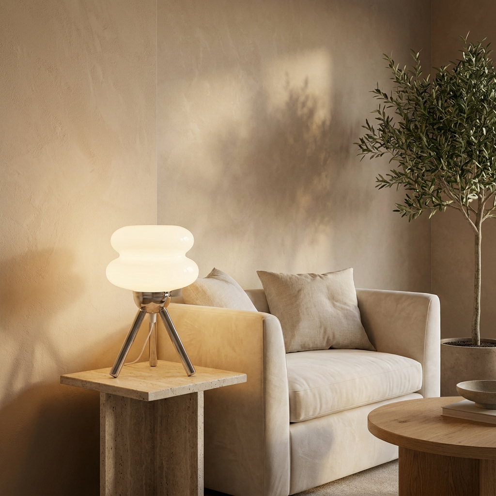 Pastel Dream Tripod Table Lamp lifestyle image - Higgsfield lux20v1 - a15