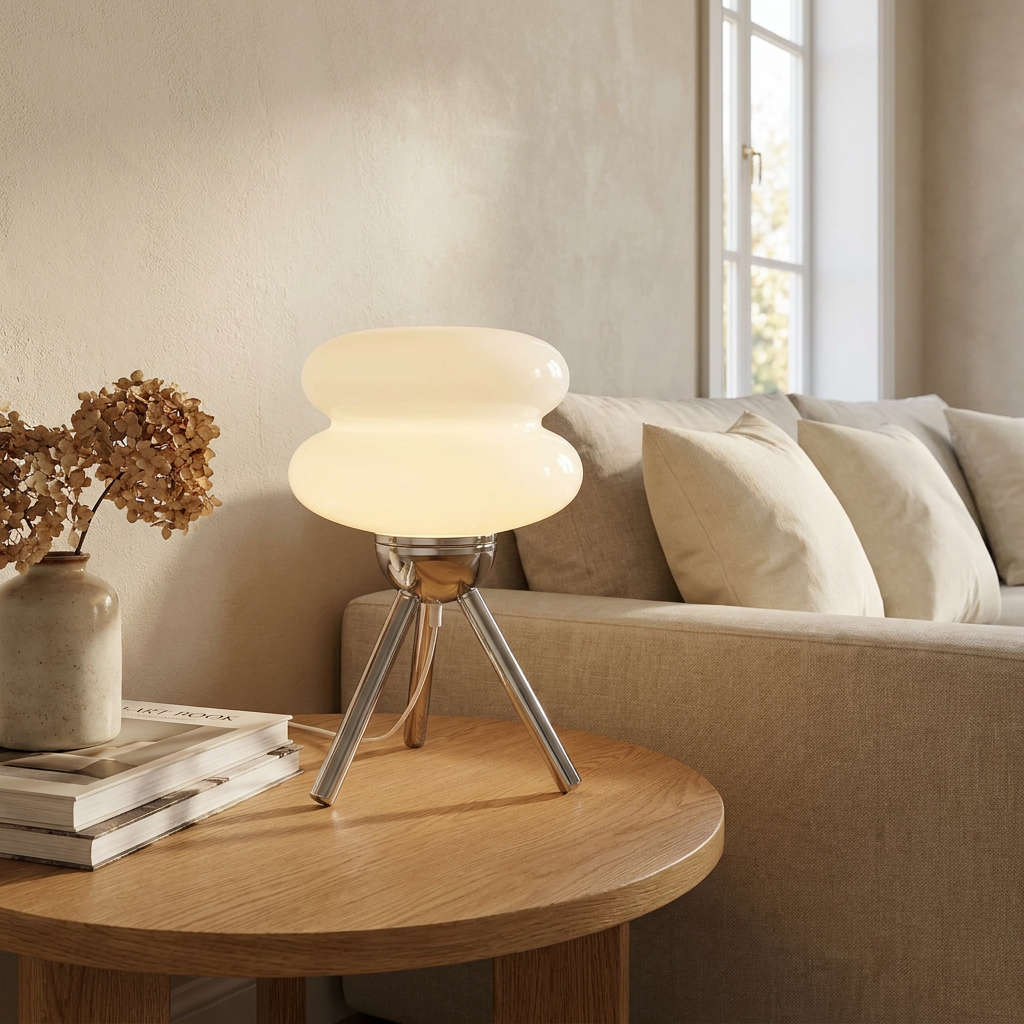 Pastel Dream Tripod Table Lamp lifestyle image - Higgsfield lux20v1 - a18