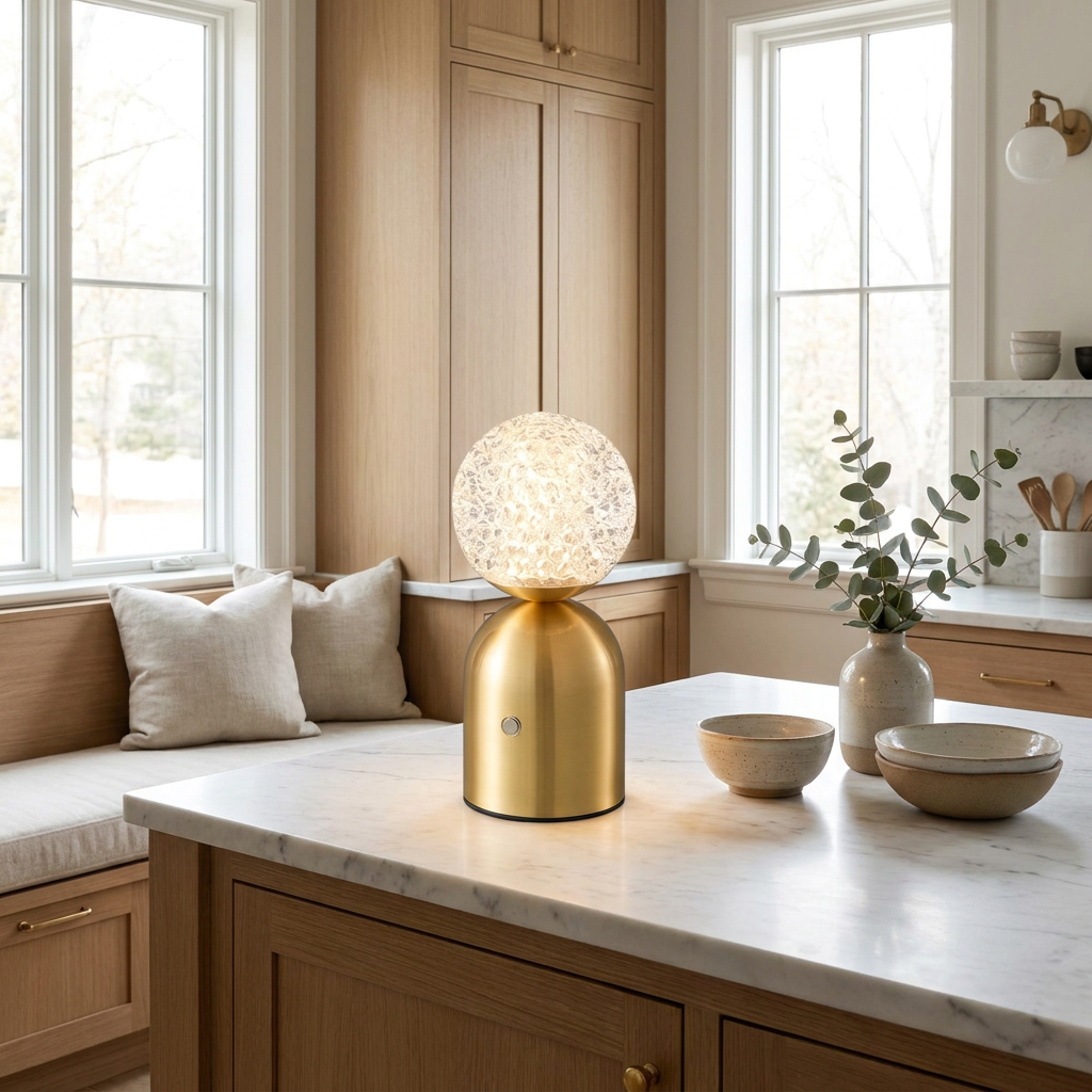 Emerald Veil Elegance Wireless Table Lamp lifestyle image - Higgsfield lux20v1 - a10