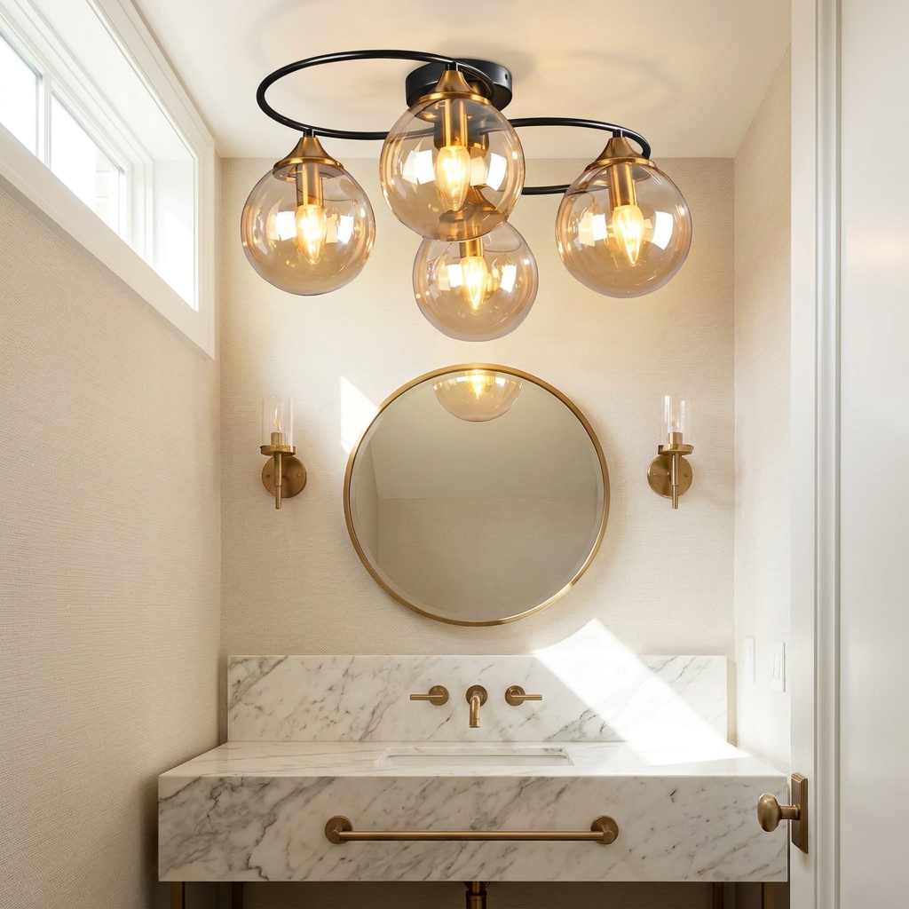 The Vintage Halo Ceiling Light lifestyle image - Higgsfield lux20v1 - a12