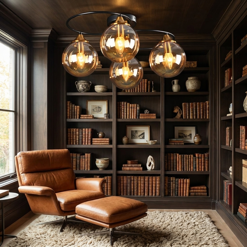 The Vintage Halo Ceiling Light lifestyle image - Higgsfield lux20v1 - a13