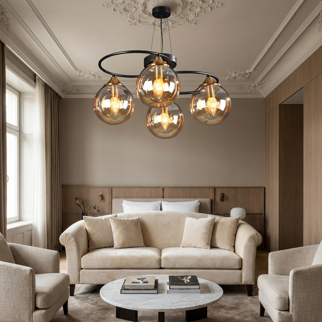 The Vintage Halo Ceiling Light lifestyle image - Higgsfield lux20v1 - a14