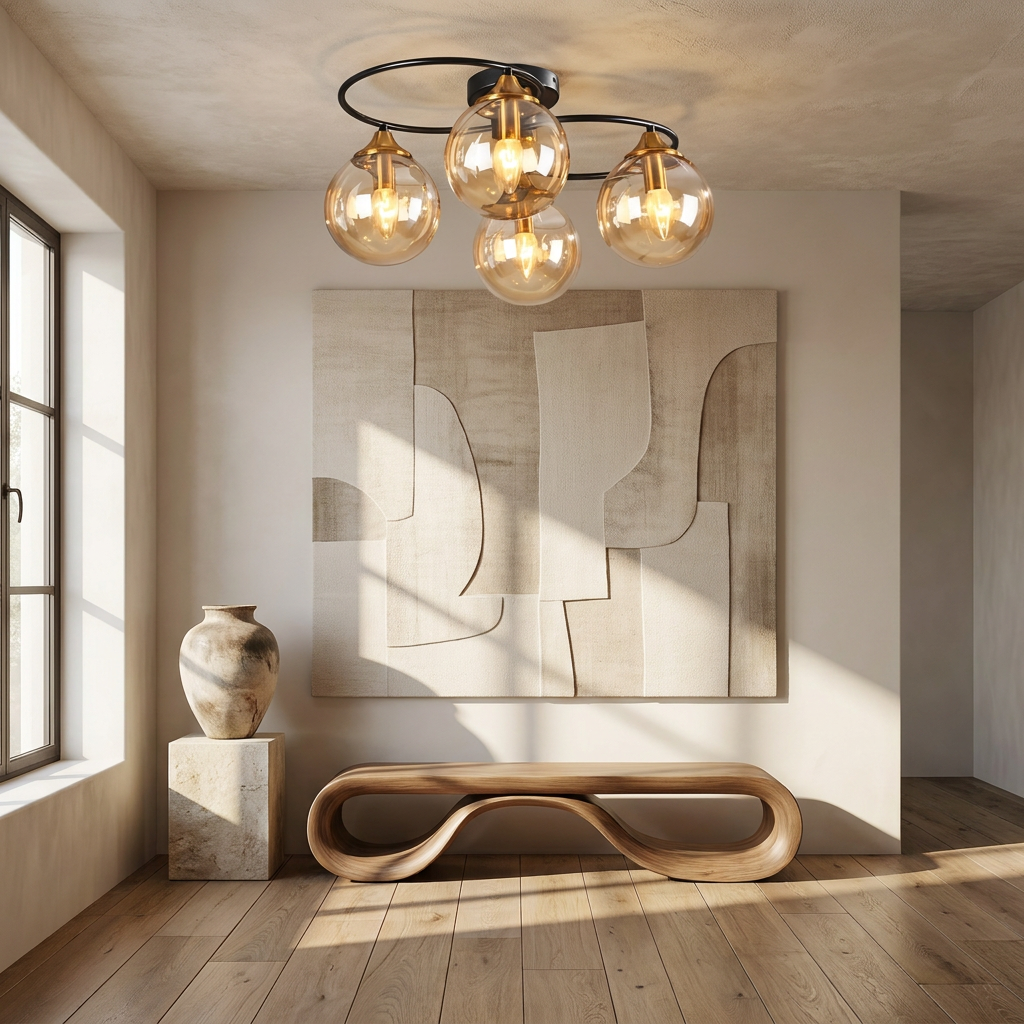 The Vintage Halo Ceiling Light lifestyle image - Higgsfield lux20v1 - a16