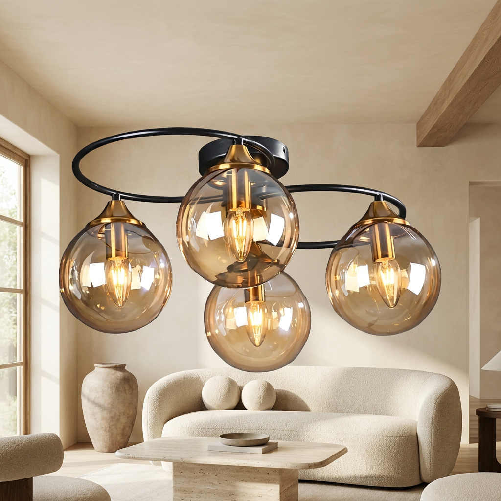 The Vintage Halo Ceiling Light lifestyle image - Higgsfield lux20v1 - a17